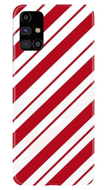 Red White Mobile Back Case for Samsung Galaxy M51 (Design - 44)