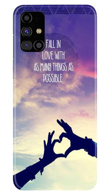 Fall in love Mobile Back Case for Samsung Galaxy M51 (Design - 50)