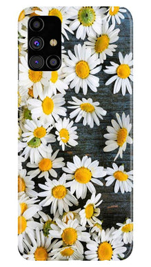 White flowers2 Mobile Back Case for Samsung Galaxy M31s (Design - 62)