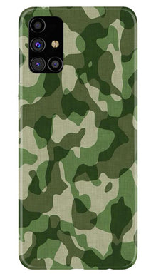 Army Camouflage Mobile Back Case for Samsung Galaxy M51  (Design - 106)