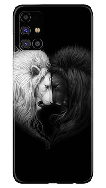 Dark White Lion Mobile Back Case for Samsung Galaxy M31s  (Design - 140)