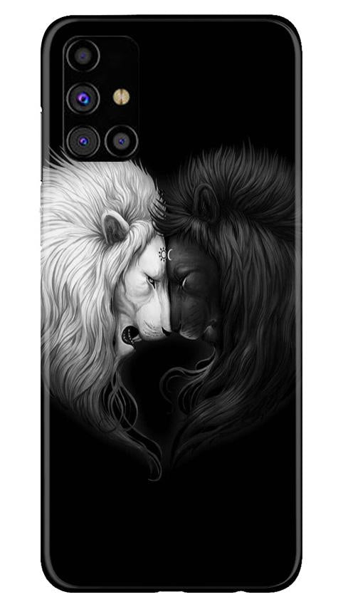 Dark White Lion Case for Samsung Galaxy M31s  (Design - 140)