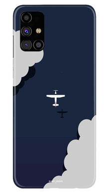 Clouds Plane Mobile Back Case for Samsung Galaxy M51 (Design - 196)