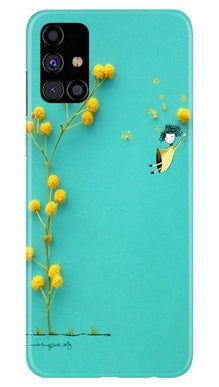 Flowers Girl Mobile Back Case for Samsung Galaxy M31s (Design - 216)