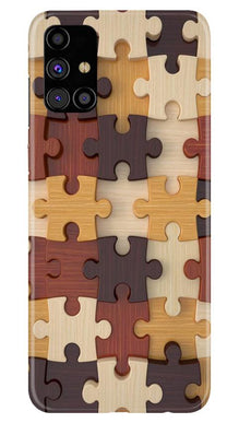 Puzzle Pattern Mobile Back Case for Samsung Galaxy M31s (Design - 217)