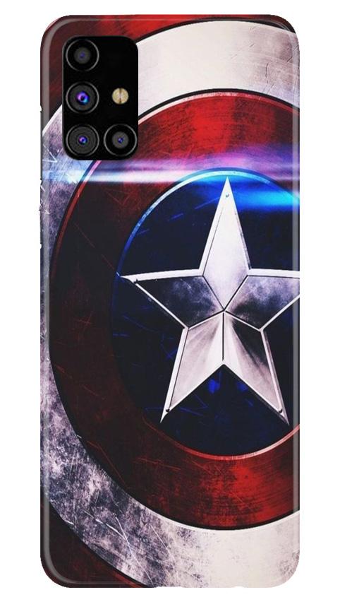 Captain America Shield Case for Samsung Galaxy M31s (Design No. 250)