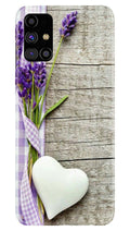 White Heart Case for Samsung Galaxy M31s (Design No. 298)
