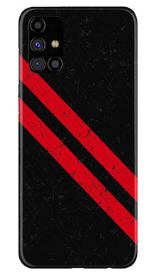 Black Red Pattern Mobile Back Case for Samsung Galaxy M31s (Design - 373)