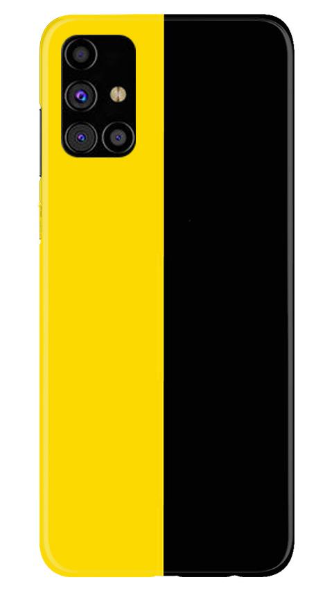 Black Yellow Pattern Mobile Back Case for Samsung Galaxy M31s (Design - 397)