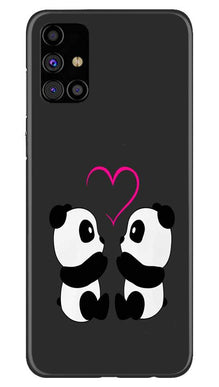 Panda Love Mobile Back Case for Samsung Galaxy M31s (Design - 398)
