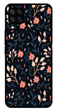Floral Pattern Metal Mobile Case for Samsung Galaxy M32 4G
