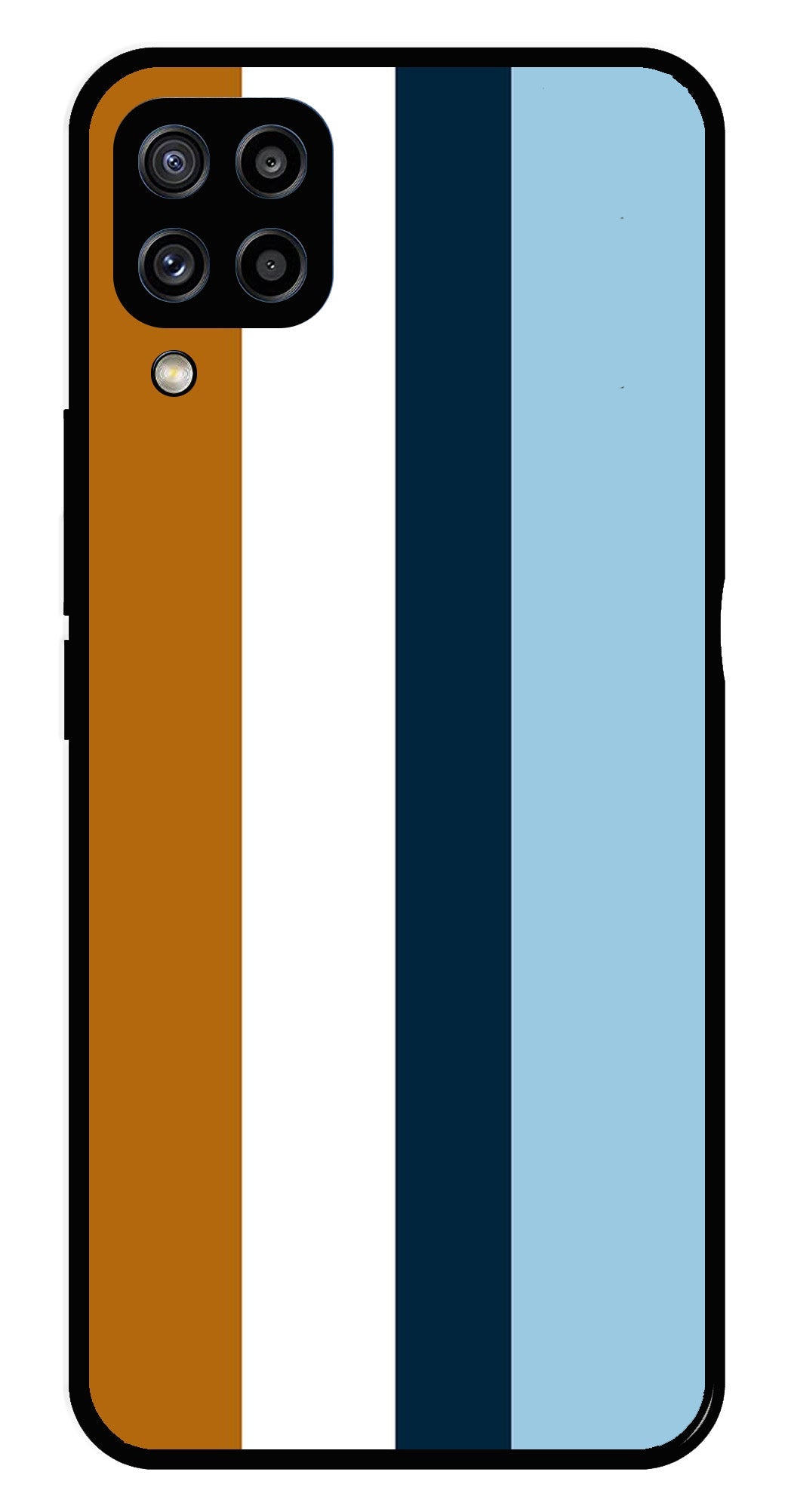 MultiColor Pattern Metal Mobile Case for Samsung Galaxy M32 4G   (Design No -17)