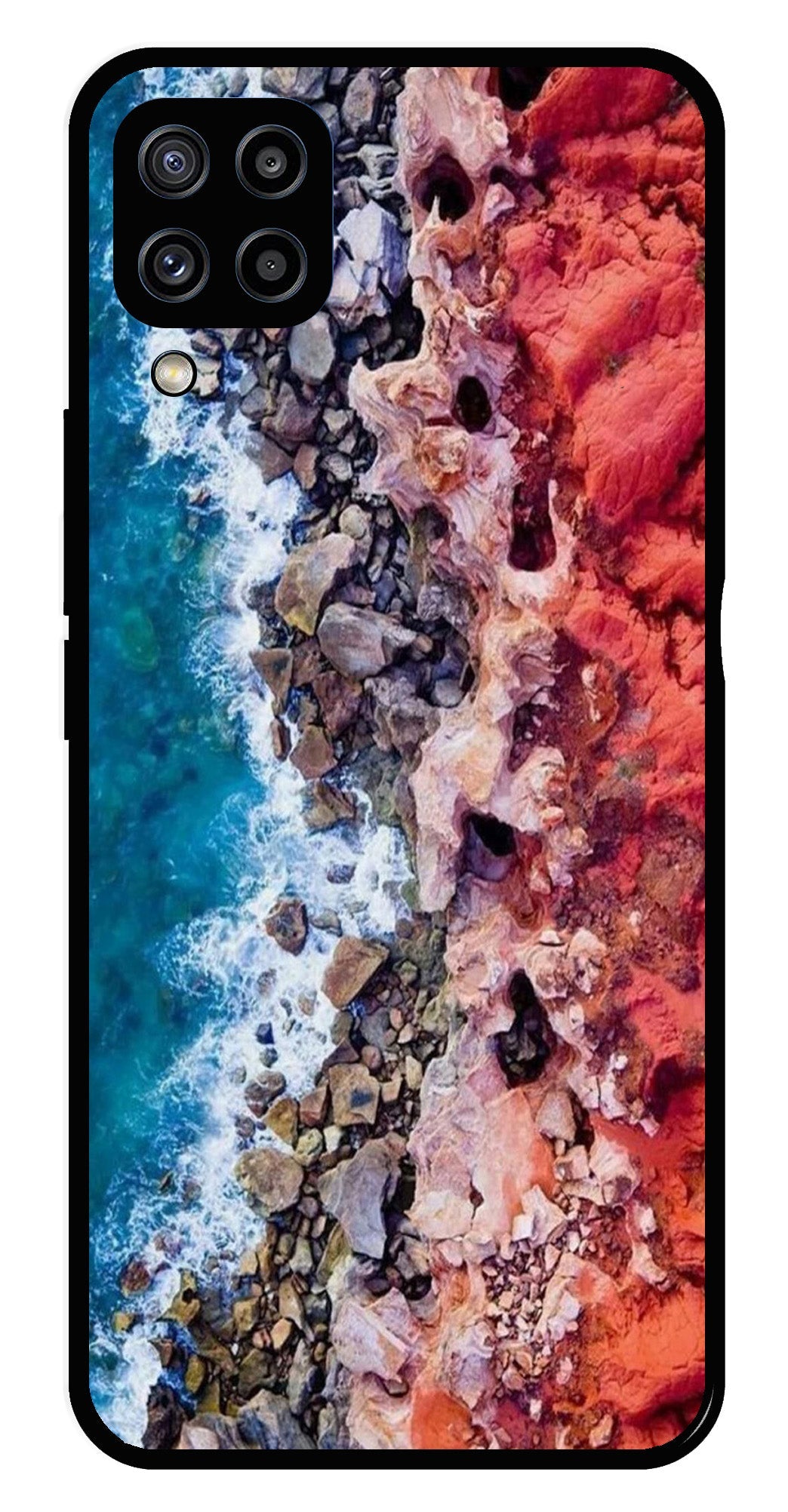 Sea Shore Metal Mobile Case for Samsung Galaxy M32 4G   (Design No -18)