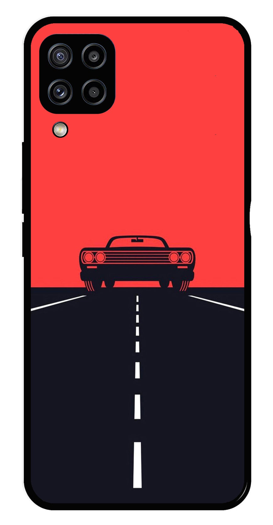 Car Lover Metal Mobile Case for Samsung Galaxy M32 4G   (Design No -21)