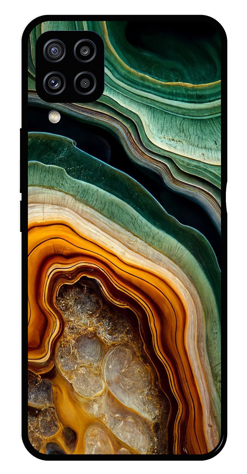 Marble Design Metal Mobile Case for Samsung Galaxy M32 4G   (Design No -28)