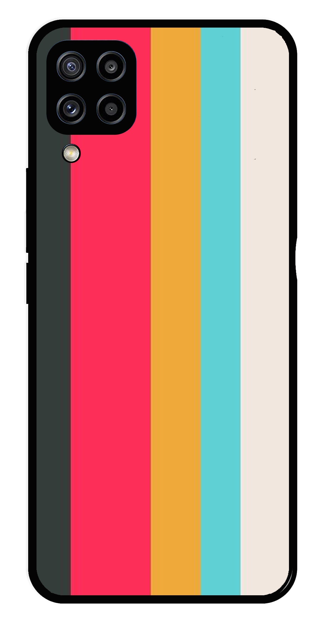 Muted Rainbow Metal Mobile Case for Samsung Galaxy M32 4G   (Design No -31)