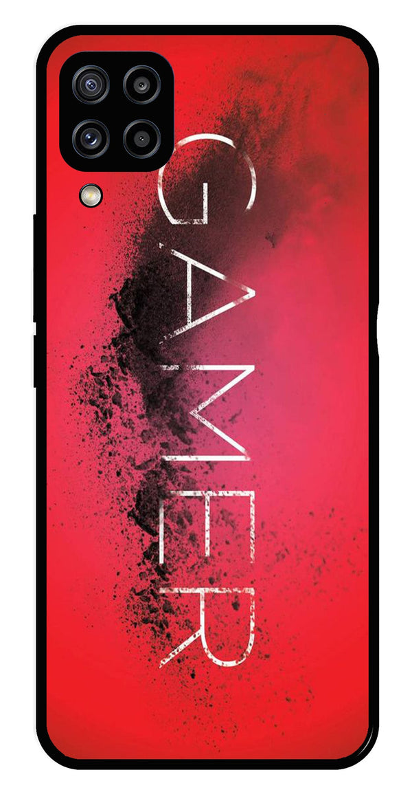 Gamer Pattern Metal Mobile Case for Samsung Galaxy M32 4G   (Design No -41)