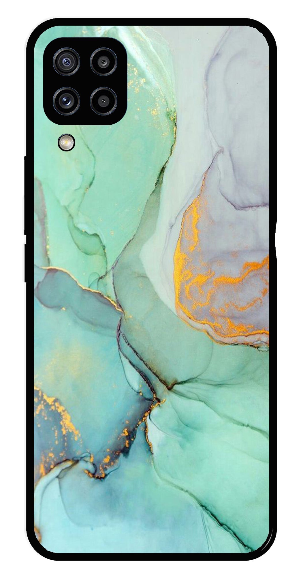 Marble Design Metal Mobile Case for Samsung Galaxy M32 4G   (Design No -46)