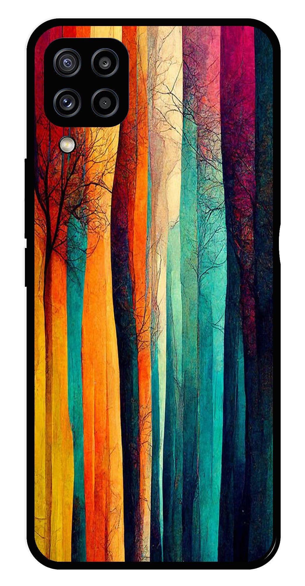 Modern Art Colorful Metal Mobile Case for Samsung Galaxy M32 4G   (Design No -47)