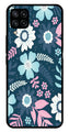 Flower Leaves Design Metal Mobile Case for Samsung Galaxy M32 4G   (Design No -50)