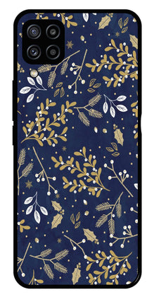 Floral Pattern  Metal Mobile Case for Samsung Galaxy M32 4G