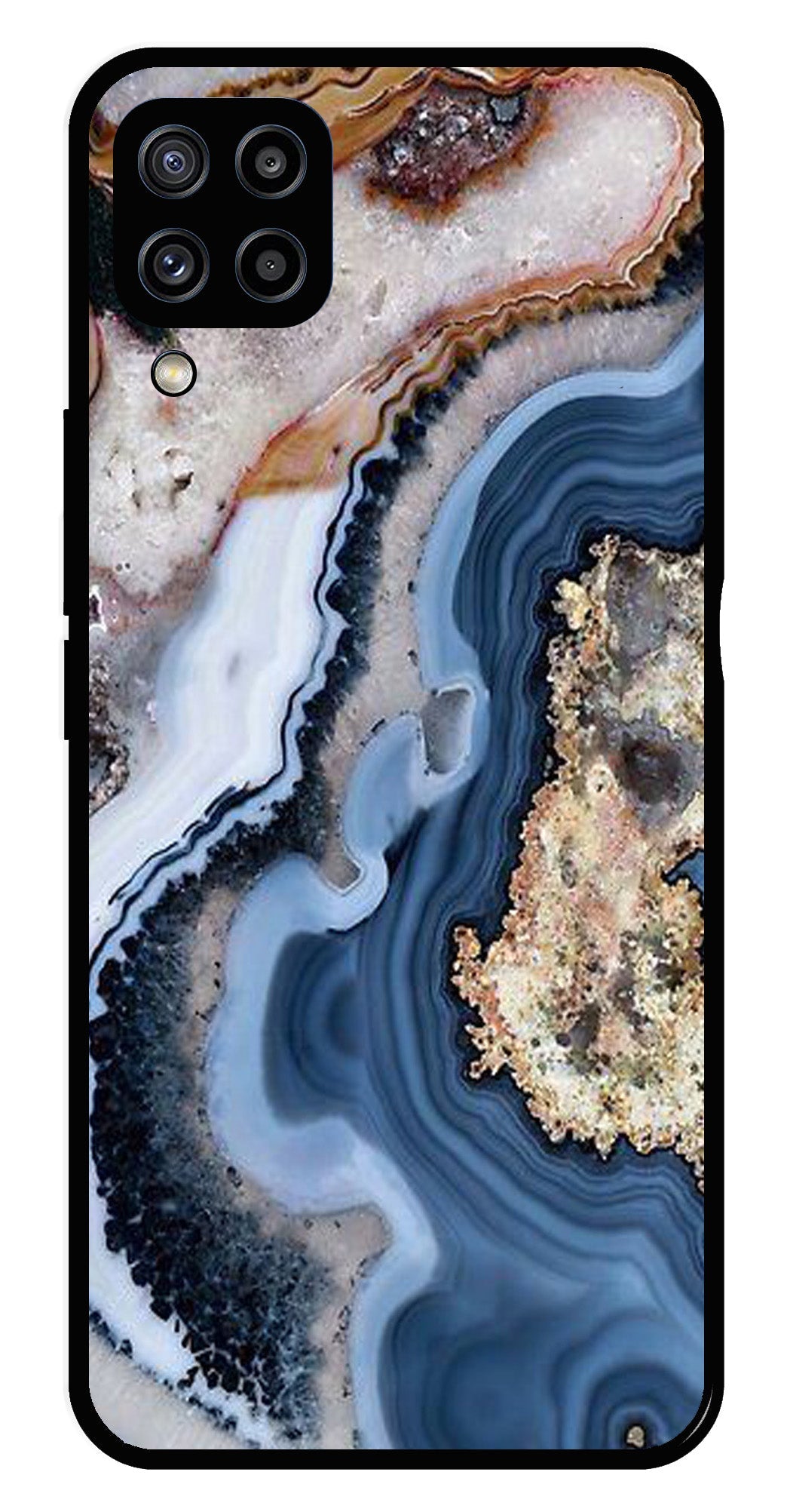 Marble Design Metal Mobile Case for Samsung Galaxy M32 4G   (Design No -53)