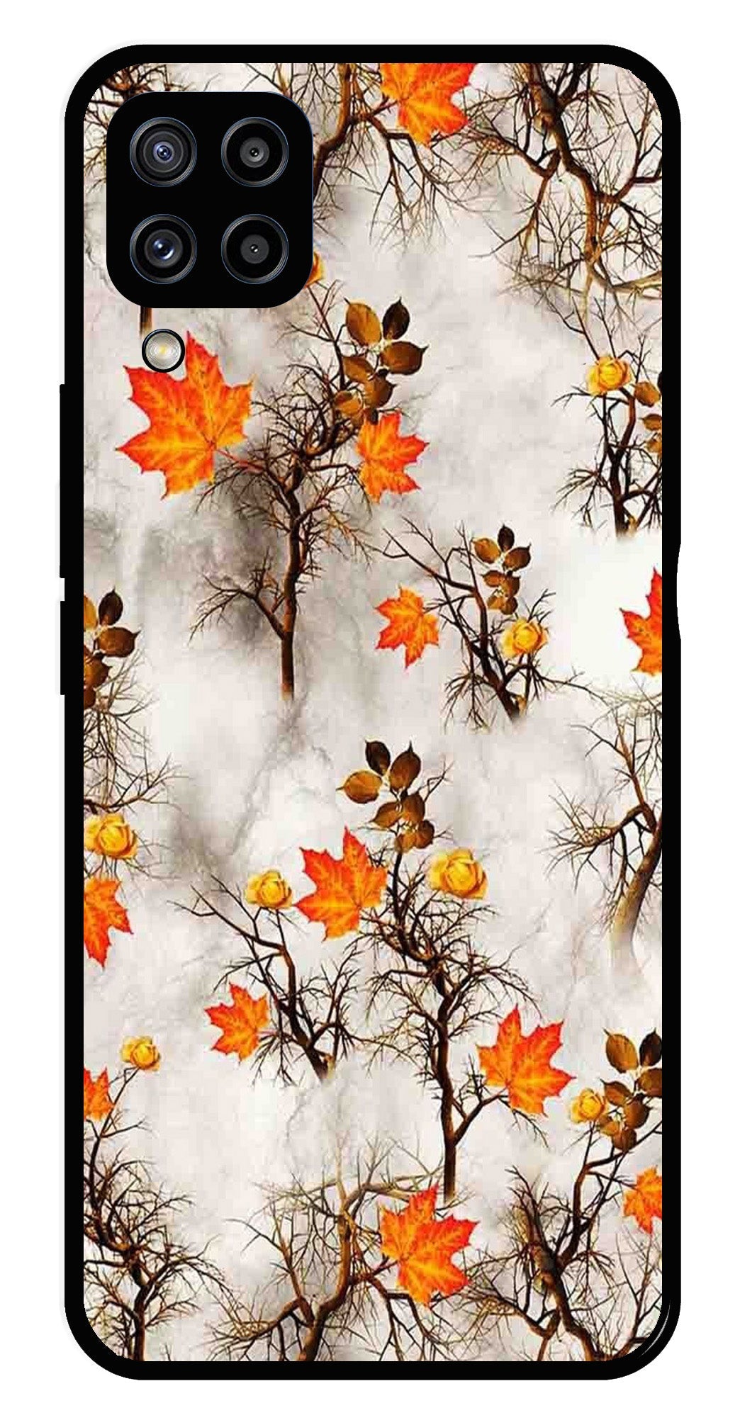 Autumn leaves Metal Mobile Case for Samsung Galaxy M32 4G   (Design No -55)
