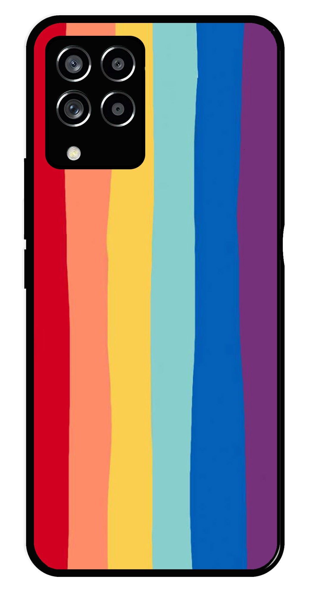 Rainbow MultiColor Metal Mobile Case for Samsung Galaxy M33 5G   (Design No -03)
