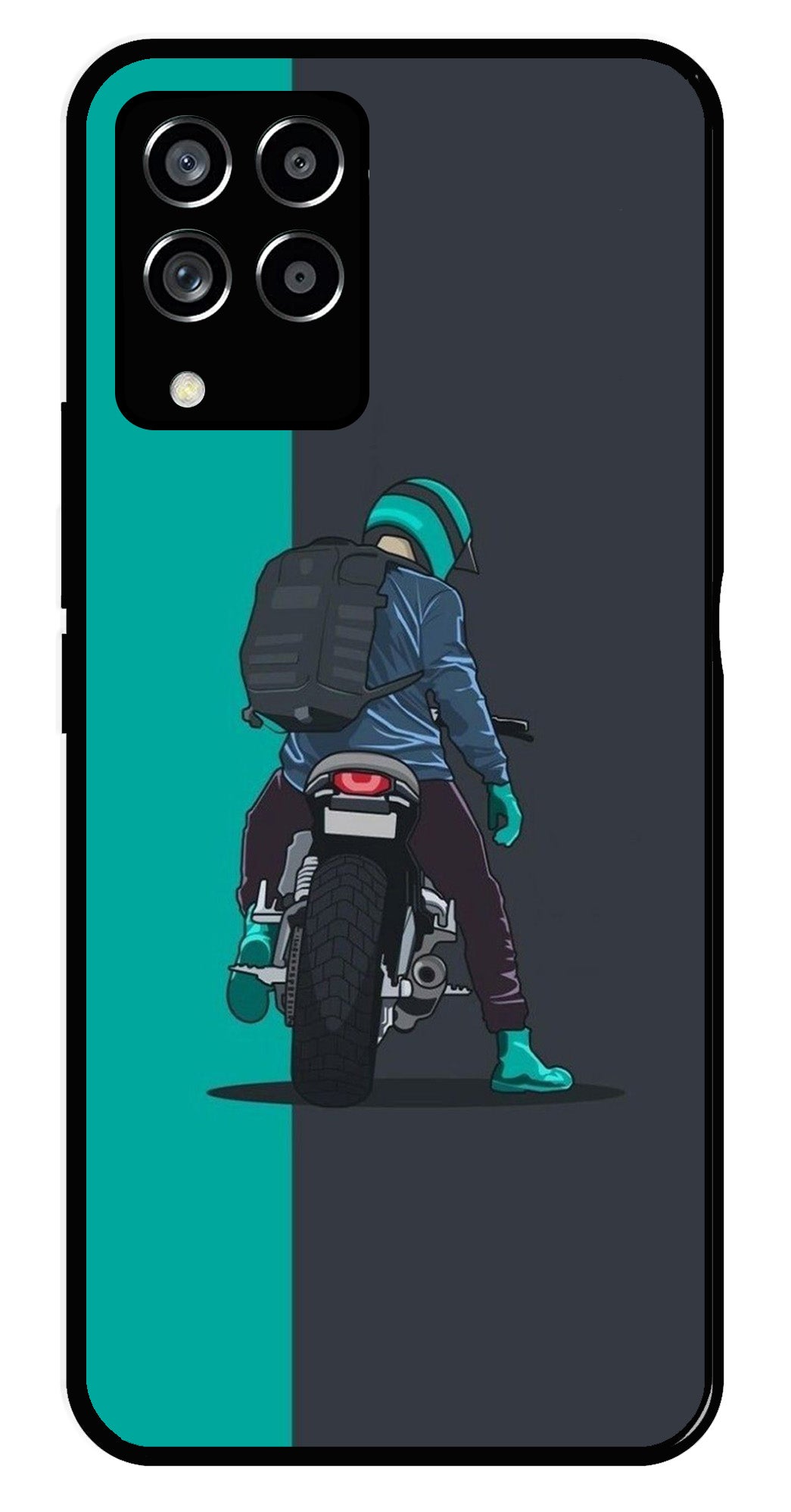 Bike Lover Metal Mobile Case for Samsung Galaxy M33 5G   (Design No -05)