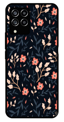Floral Pattern Metal Mobile Case for Samsung Galaxy M33 5G