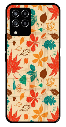 Leafs Design Metal Mobile Case for Samsung Galaxy M53 5G
