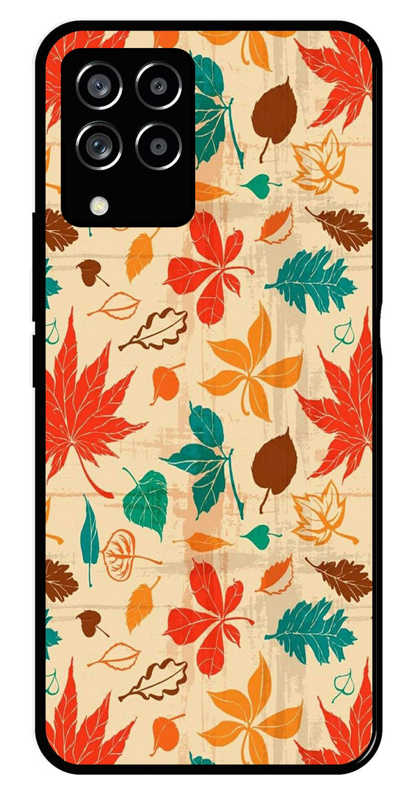 Leafs Design Metal Mobile Case for Samsung Galaxy M33 5G   (Design No -14)