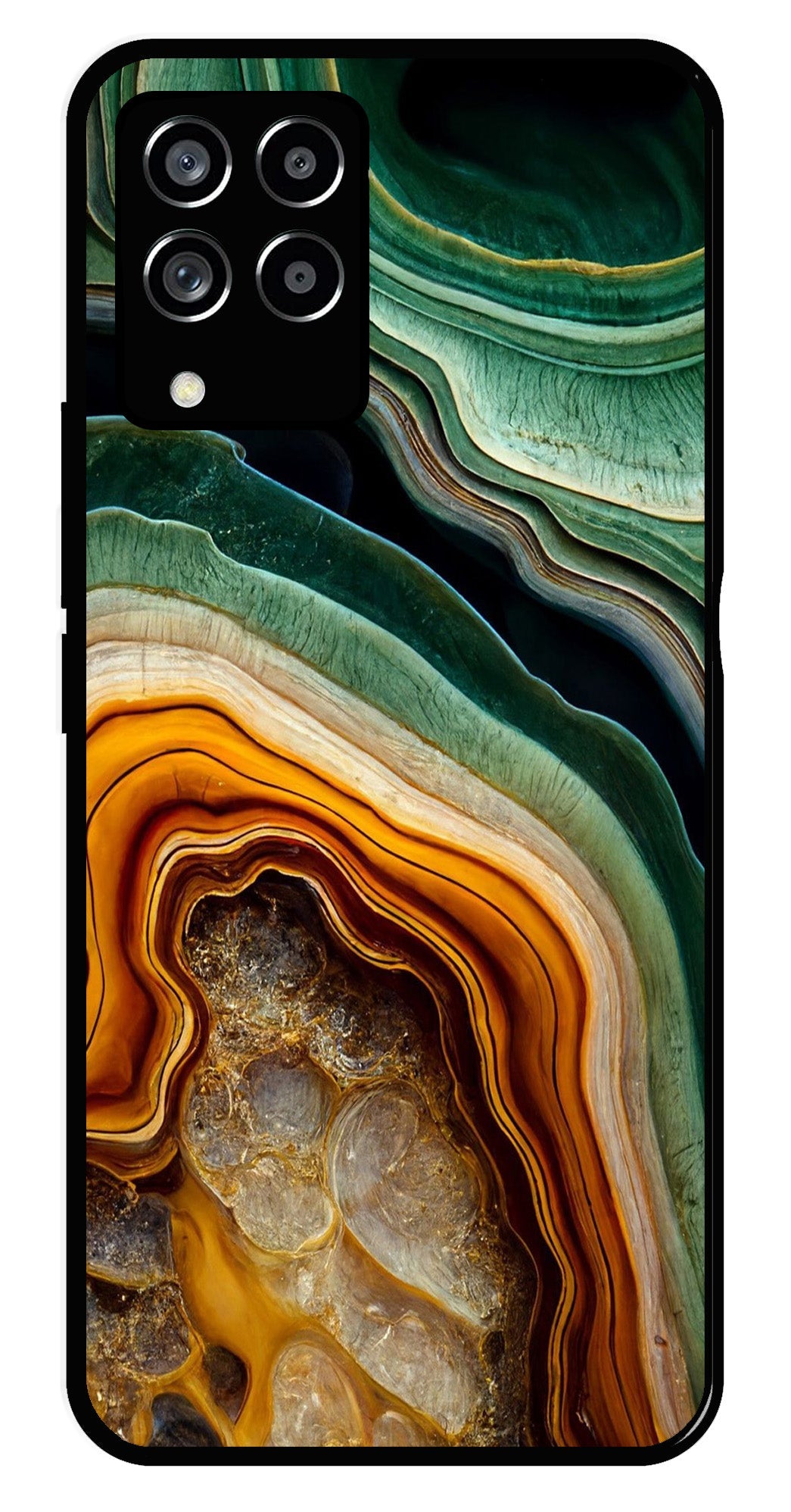 Marble Design Metal Mobile Case for Samsung Galaxy M33 5G   (Design No -28)