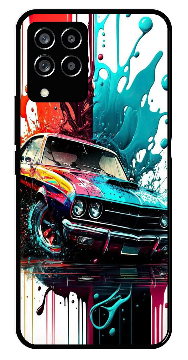 Vintage Car Metal Mobile Case for Samsung Galaxy M33 5G   (Design No -29)
