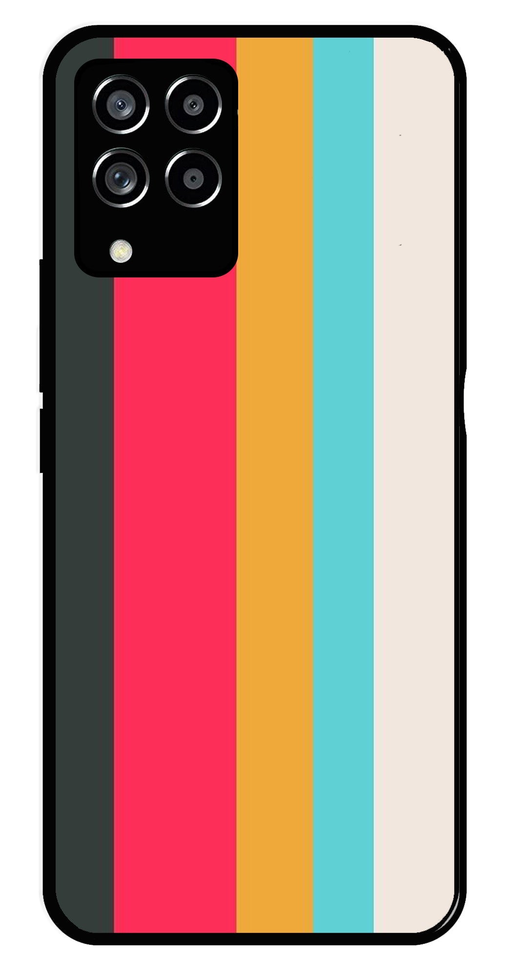 Muted Rainbow Metal Mobile Case for Samsung Galaxy M33 5G   (Design No -31)