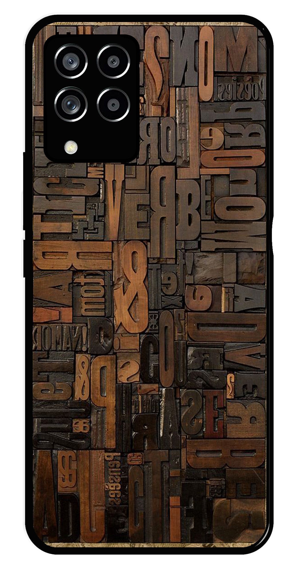 Alphabets Metal Mobile Case for Samsung Galaxy M33 5G   (Design No -32)