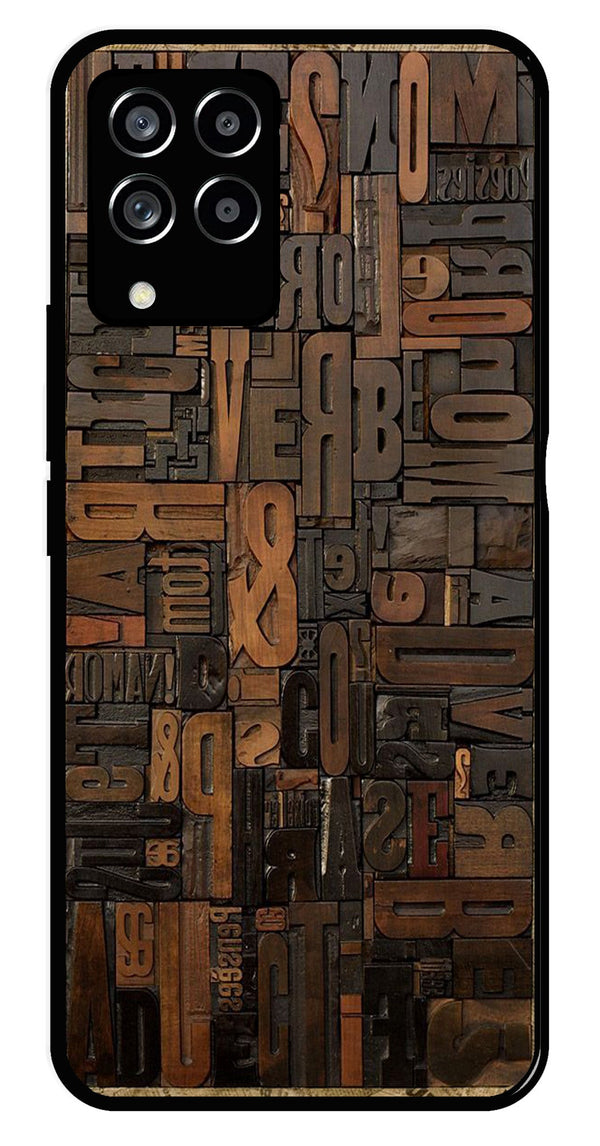 Alphabets Metal Mobile Case for Samsung Galaxy M53 5G   (Design No -32)