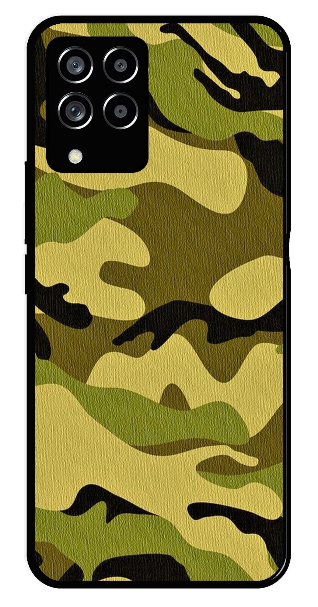 Army Pattern Metal Mobile Case for Samsung Galaxy M33 5G   (Design No -35)