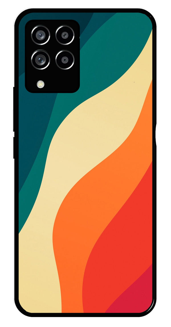 Muted Rainbow Metal Mobile Case for Samsung Galaxy M33 5G   (Design No -39)