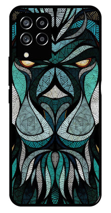 Lion Pattern Metal Mobile Case for Samsung Galaxy M33 5G