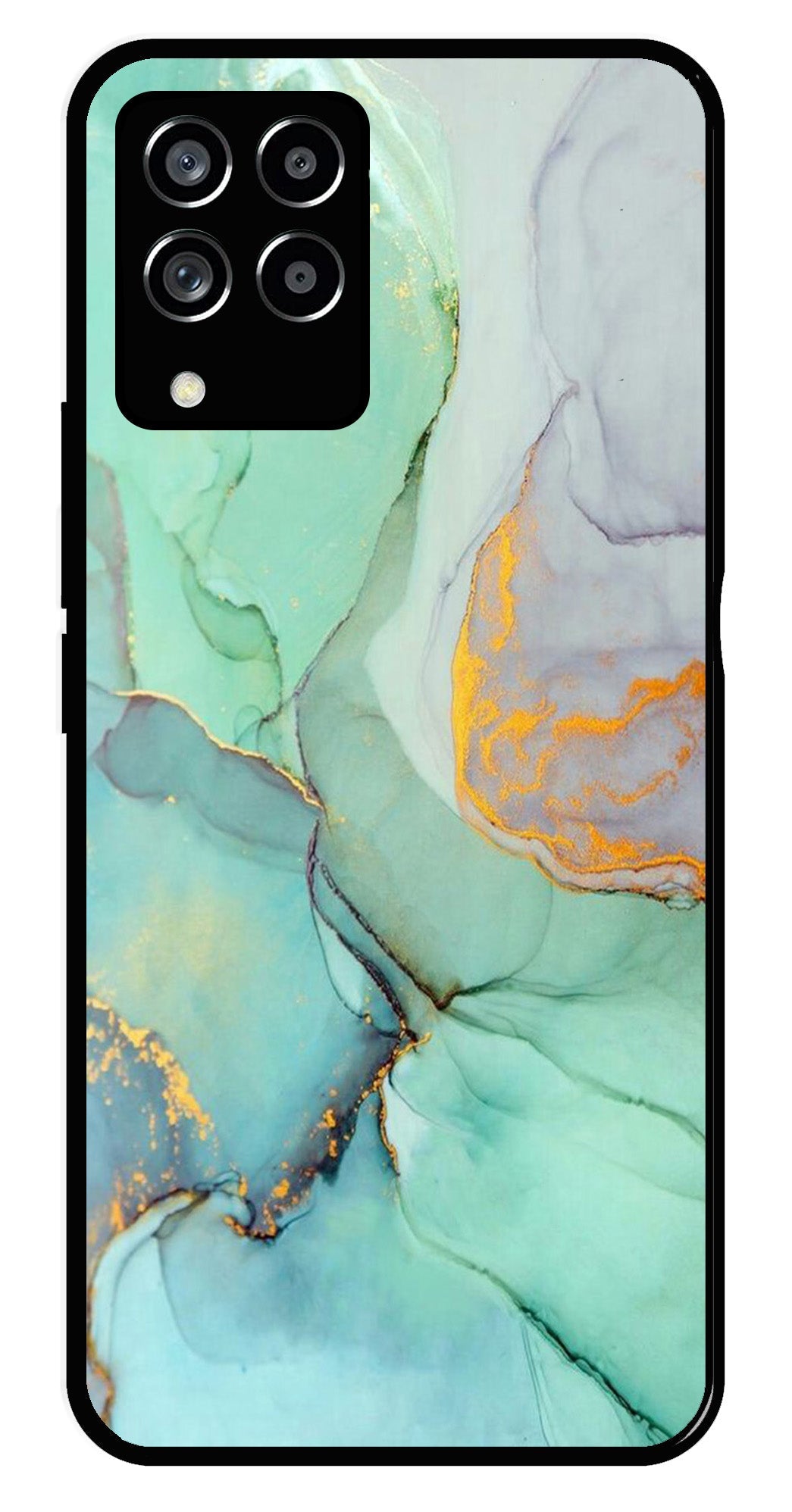 Marble Design Metal Mobile Case for Samsung Galaxy M33 5G   (Design No -46)