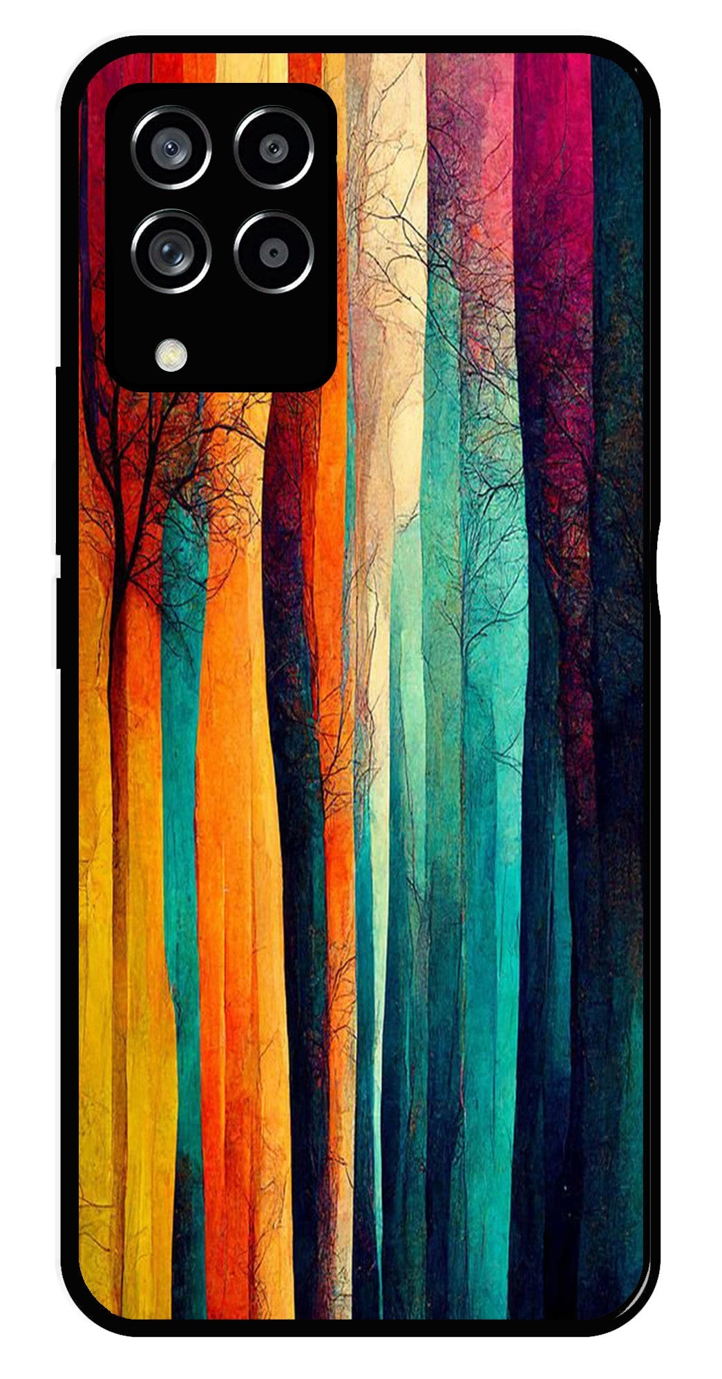 Modern Art Colorful Metal Mobile Case for Samsung Galaxy M33 5G   (Design No -47)