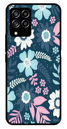 Flower Leaves Design Metal Mobile Case for Samsung Galaxy M33 5G
