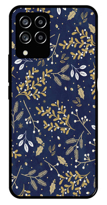 Floral Pattern  Metal Mobile Case for Samsung Galaxy M53 5G