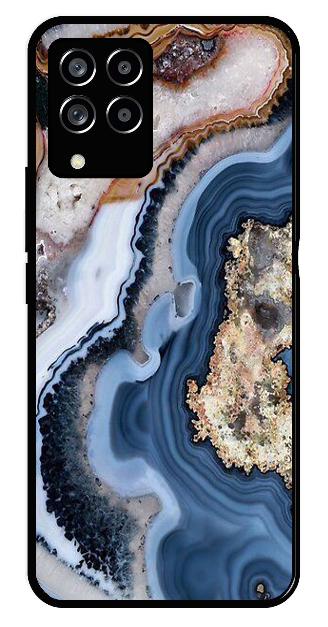Marble Design Metal Mobile Case for Samsung Galaxy M33 5G   (Design No -53)