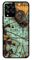 Map Design Metal Mobile Case for Samsung Galaxy M53 5G   (Design No -54)