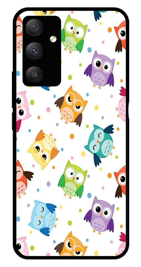 Owls Pattern Metal Mobile Case for Samsung Galaxy M34   (Design No -20)