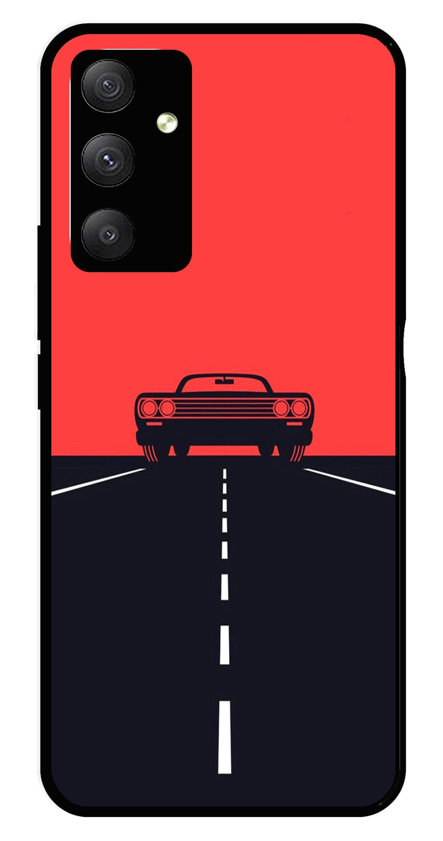 Car Lover Metal Mobile Case for Samsung Galaxy A54   (Design No -21)