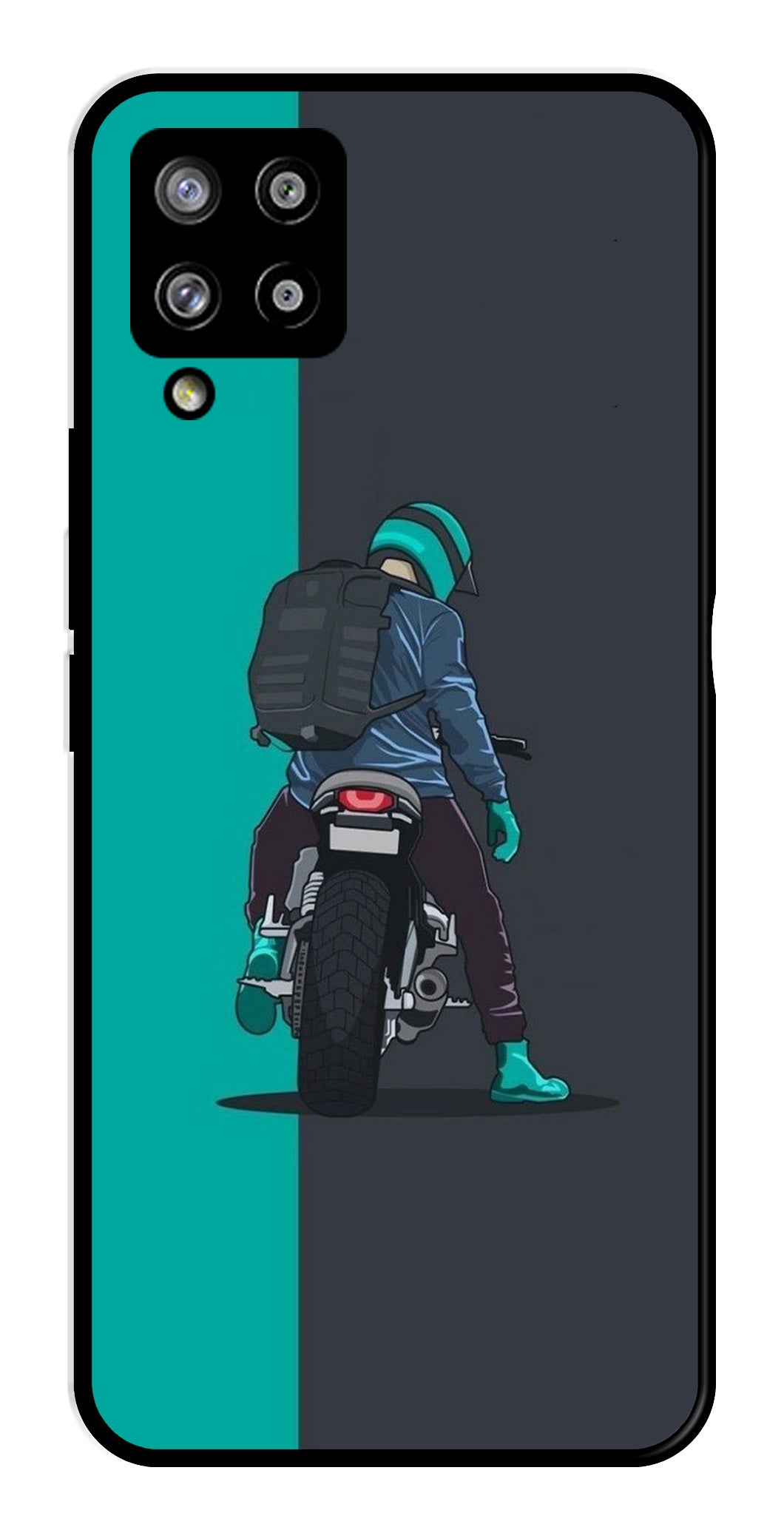 Bike Lover Metal Mobile Case for Samsung Galaxy M42 5G   (Design No -05)
