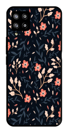 Floral Pattern Metal Mobile Case for Samsung Galaxy M42 5G